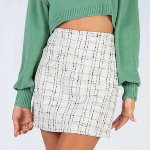 Princess Polly Tweed Mini Skirt‎